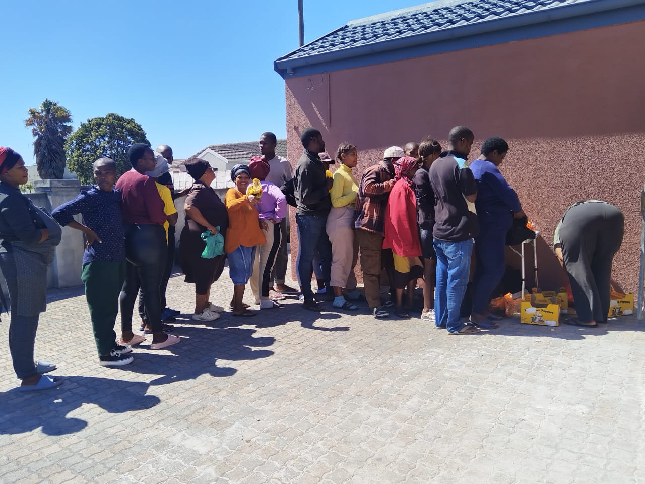 Fresh vegetables shared with community members